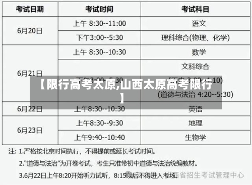 【限行高考太原,山西太原高考限行】-第3张图片