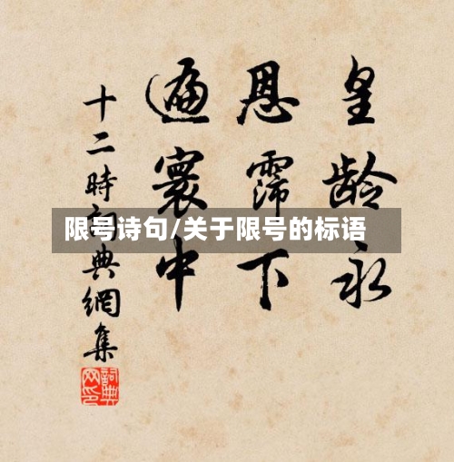 限号诗句/关于限号的标语