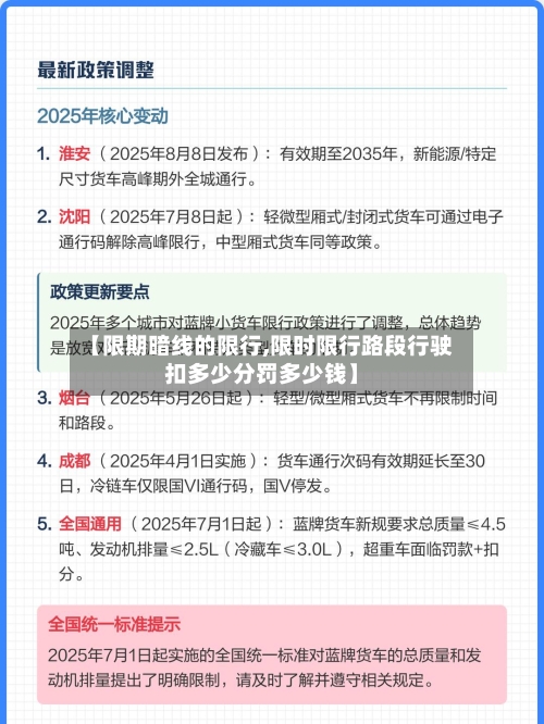 【限期暗线的限行,限时限行路段行驶扣多少分罚多少钱】-第2张图片