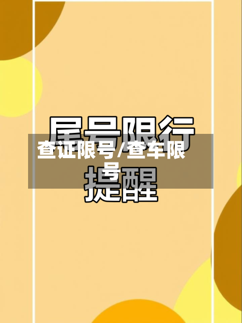 查证限号/查车限号-第3张图片