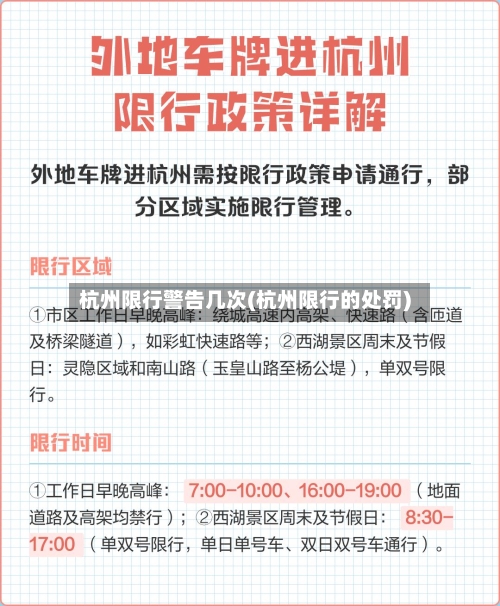 杭州限行警告几次(杭州限行的处罚)