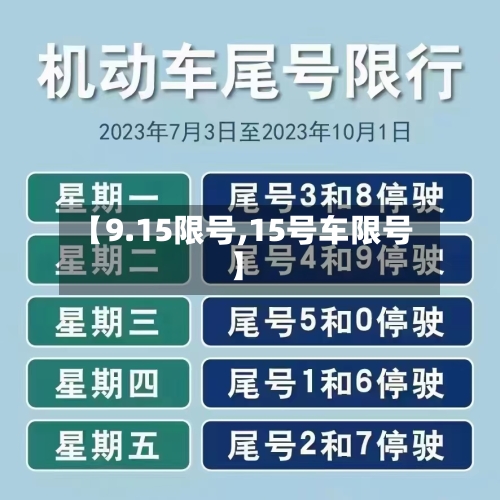【9.15限号,15号车限号】