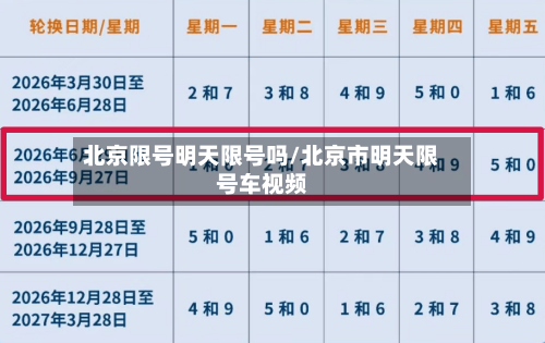 北京限号明天限号吗/北京市明天限号车视频-第3张图片