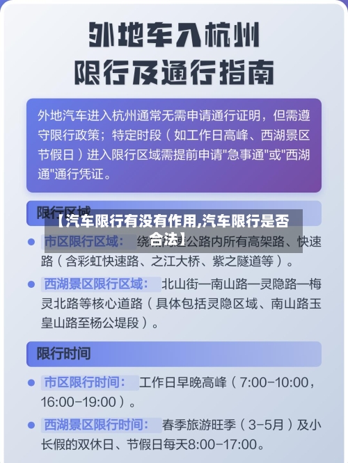 【汽车限行有没有作用,汽车限行是否合法】