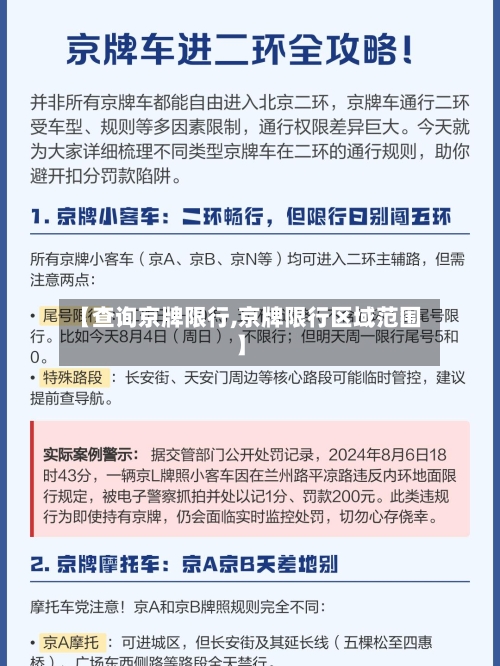 【查询京牌限行,京牌限行区域范围】-第3张图片