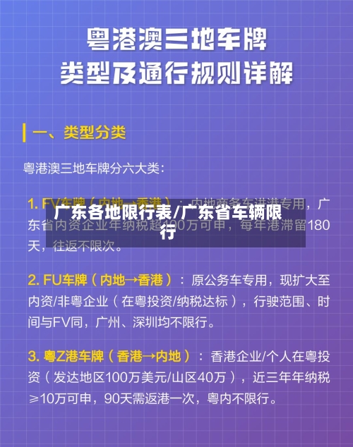 广东各地限行表/广东省车辆限行-第3张图片