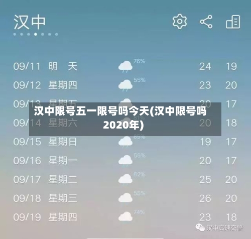 汉中限号五一限号吗今天(汉中限号吗2020年)
