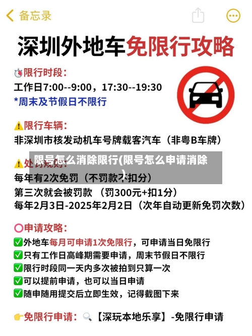 限号怎么消除限行(限号怎么申请消除)-第2张图片