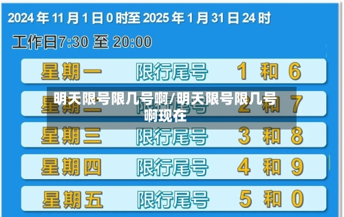 明天限号限几号啊/明天限号限几号啊现在