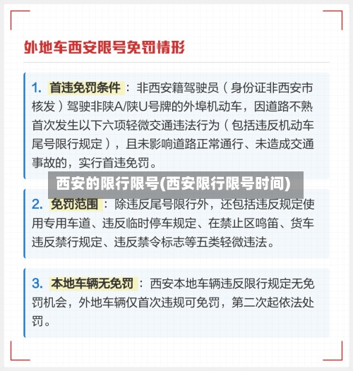 西安的限行限号(西安限行限号时间)-第2张图片