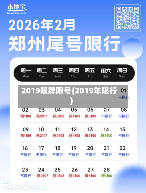 2019限牌限号(2019年限行)
