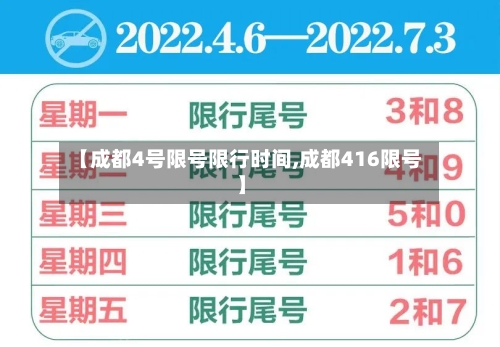 【成都4号限号限行时间,成都416限号】