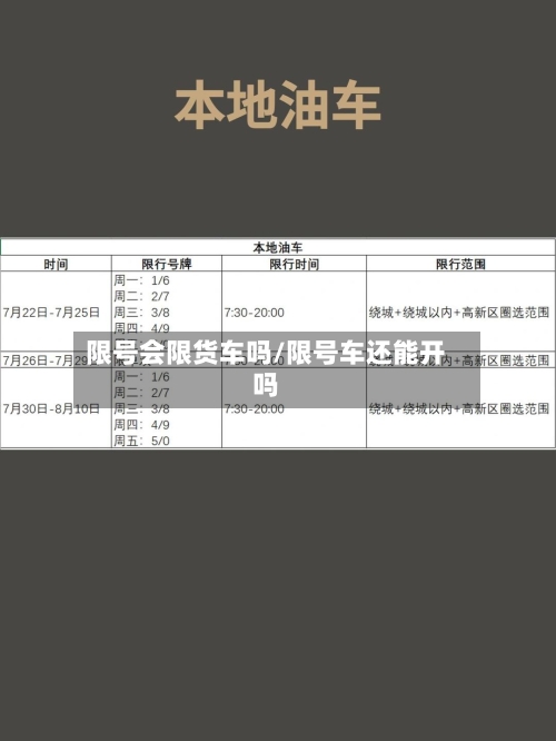 限号会限货车吗/限号车还能开吗-第2张图片