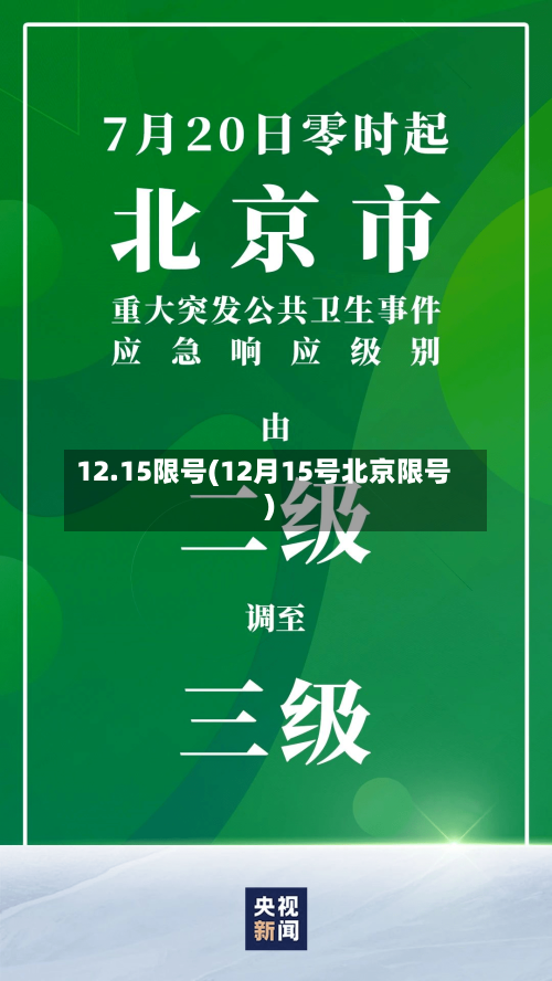 12.15限号(12月15号北京限号)-第3张图片