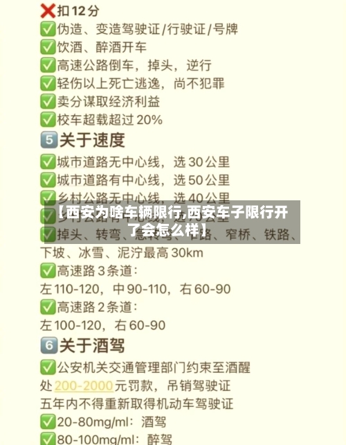【西安为啥车辆限行,西安车子限行开了会怎么样】