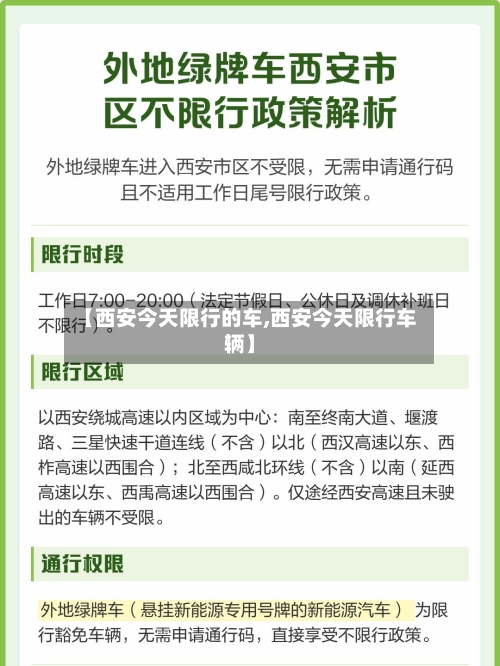 【西安今天限行的车,西安今天限行车辆】