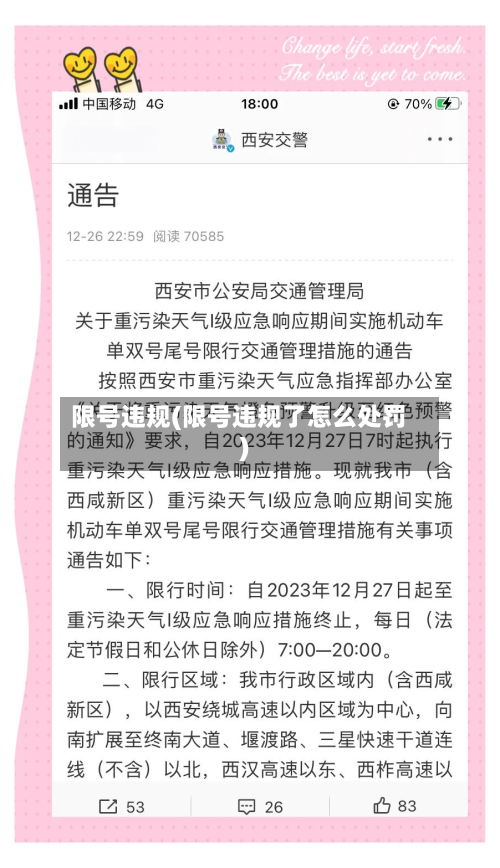 限号违规(限号违规了怎么处罚)