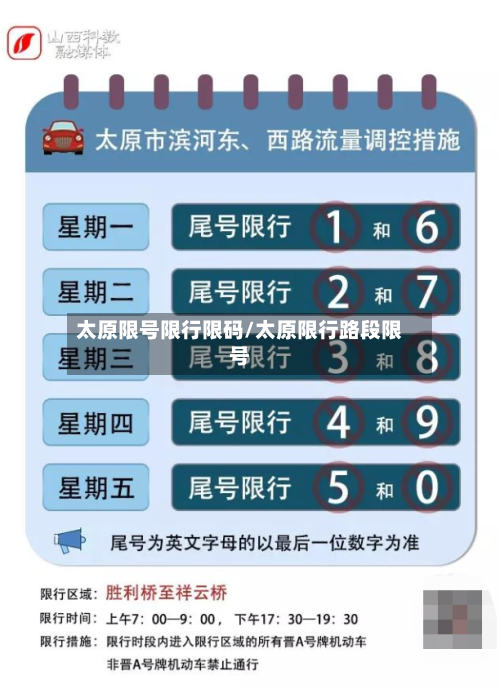 太原限号限行限码/太原限行路段限号