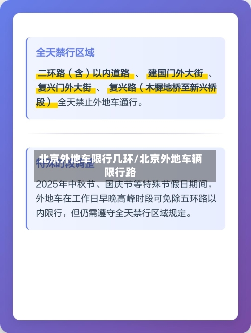 北京外地车限行几环/北京外地车辆限行路