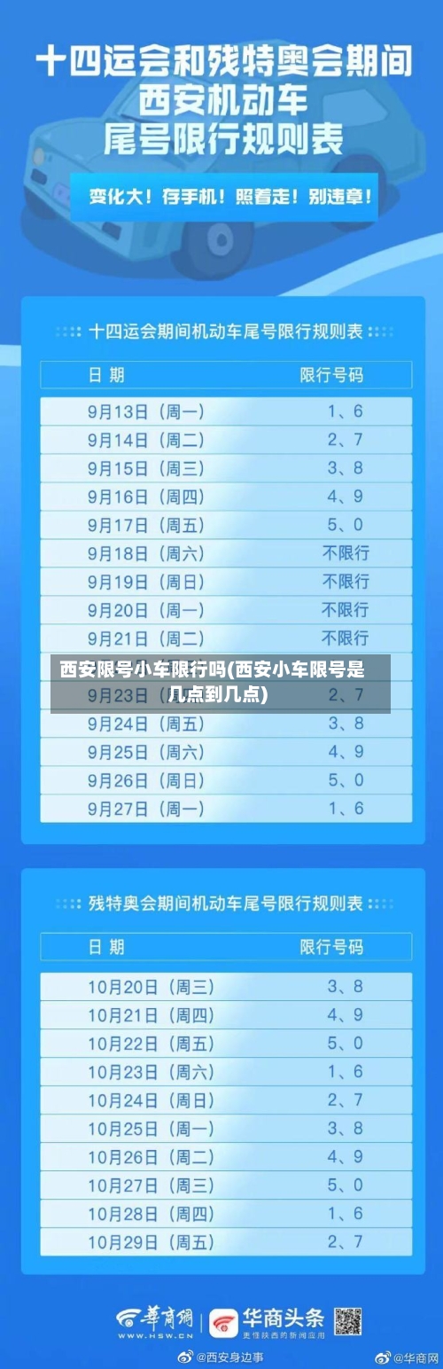 西安限号小车限行吗(西安小车限号是几点到几点)-第3张图片