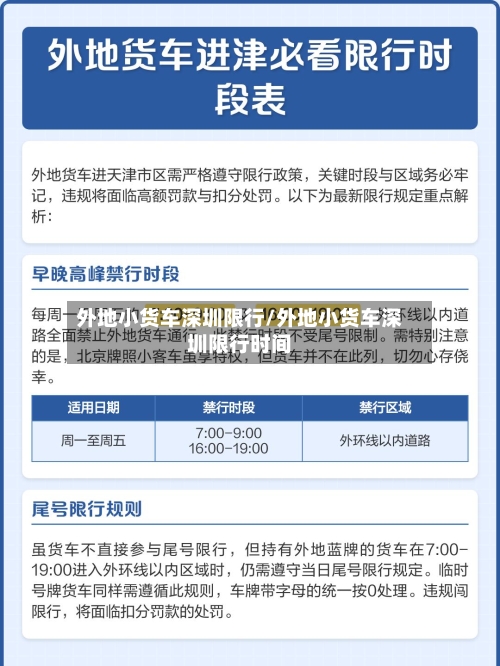 外地小货车深圳限行/外地小货车深圳限行时间-第3张图片