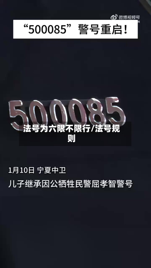 法号为六限不限行/法号规则