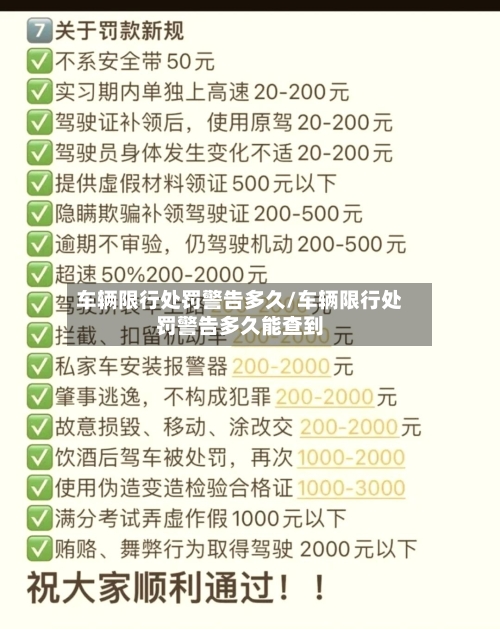 车辆限行处罚警告多久/车辆限行处罚警告多久能查到-第2张图片