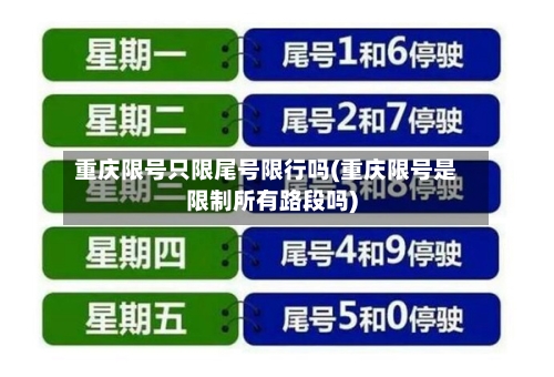 重庆限号只限尾号限行吗(重庆限号是限制所有路段吗)-第2张图片