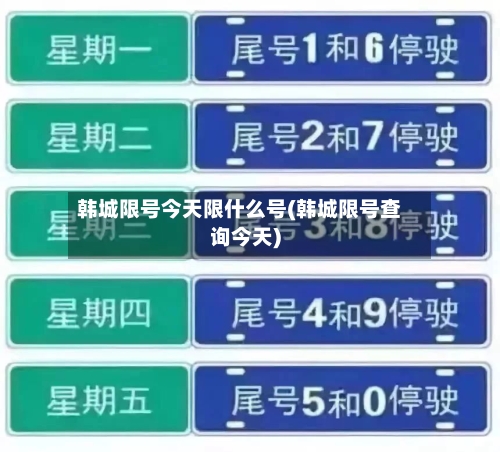 韩城限号今天限什么号(韩城限号查询今天)