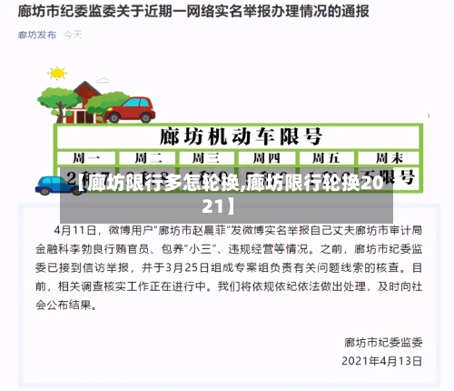 【廊坊限行多怎轮换,廊坊限行轮换2021】