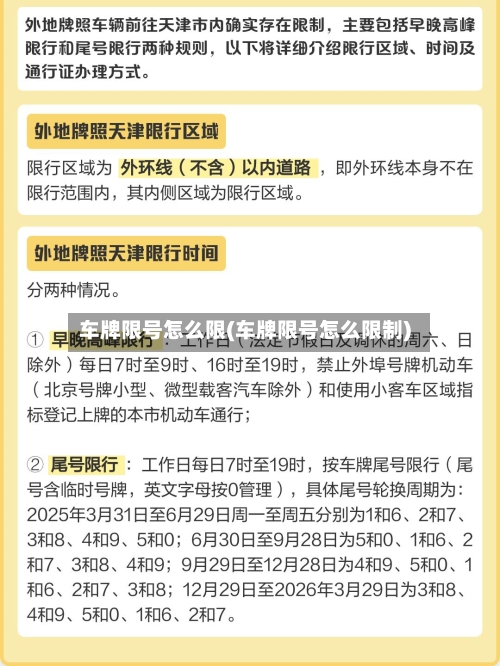车牌限号怎么限(车牌限号怎么限制)