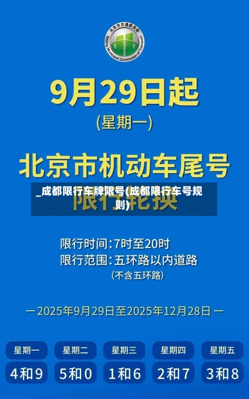 _成都限行车牌限号(成都限行车号规则)-第2张图片
