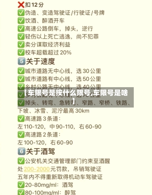 【车限号是按什么限号,车限号是啥】