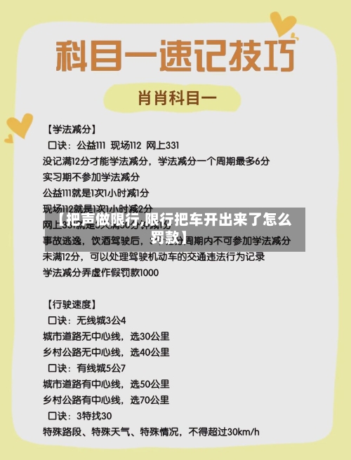 【把声做限行,限行把车开出来了怎么罚款】-第3张图片