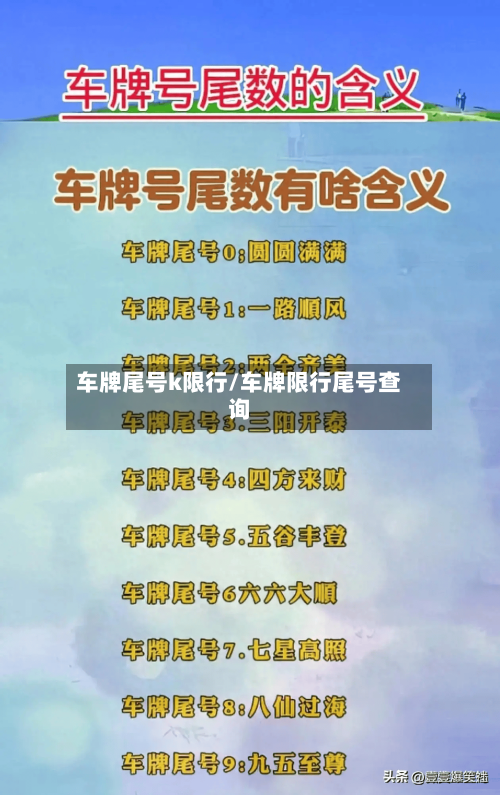 车牌尾号k限行/车牌限行尾号查询-第2张图片