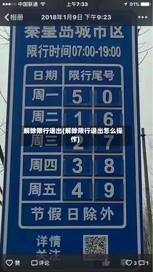 解除限行退出(解除限行退出怎么操作)-第3张图片