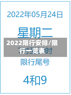 2022限行安排/限行一览表-第2张图片