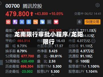 龙南限行审批小程序/龙阳限行