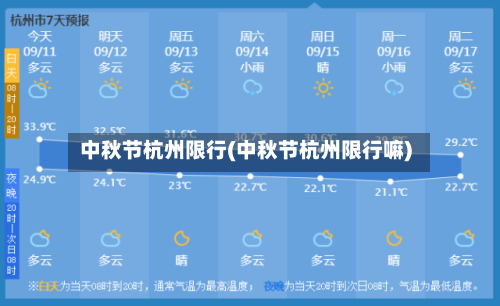 中秋节杭州限行(中秋节杭州限行嘛)-第2张图片