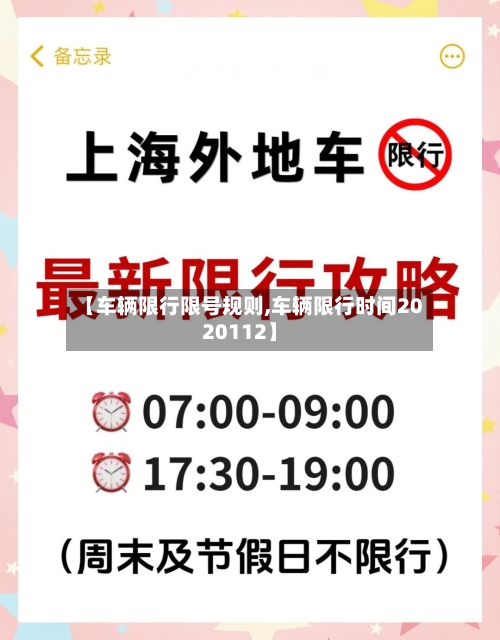 【车辆限行限号规则,车辆限行时间2020112】