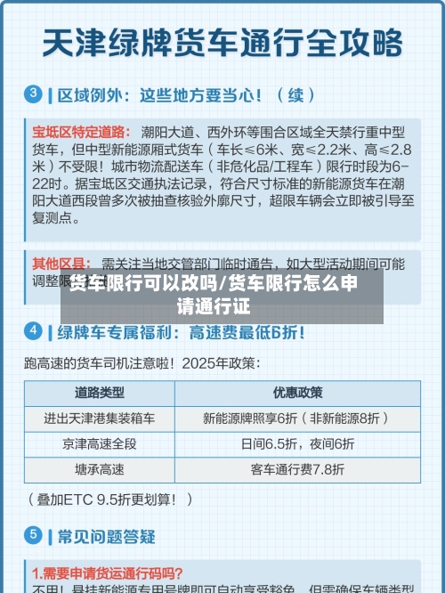 货车限行可以改吗/货车限行怎么申请通行证