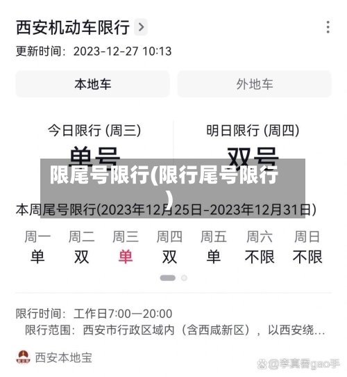 限尾号限行(限行尾号限行)