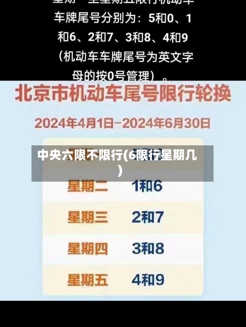 中央六限不限行(6限行星期几)