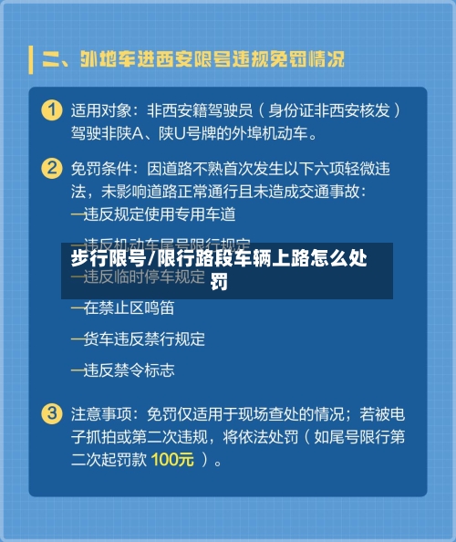 步行限号/限行路段车辆上路怎么处罚-第3张图片