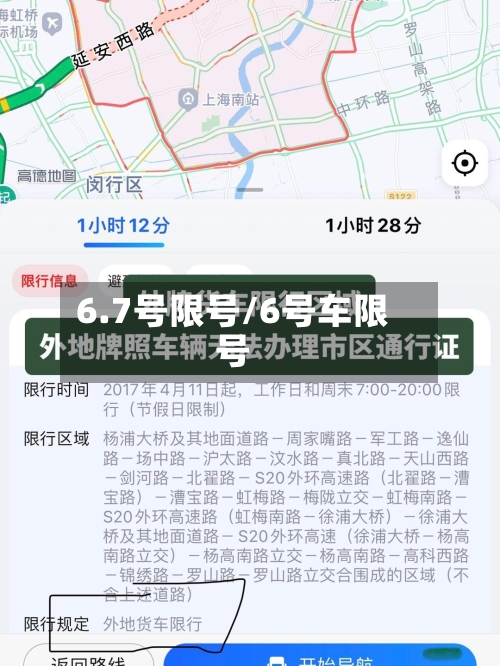 6.7号限号/6号车限号
