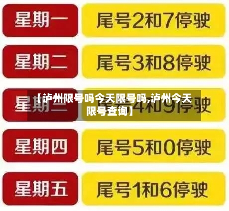 【泸州限号吗今天限号吗,泸州今天限号查询】-第2张图片