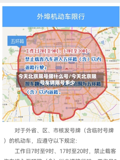 今天北京限号限什么号/今天北京限号车辆限号多少-第3张图片