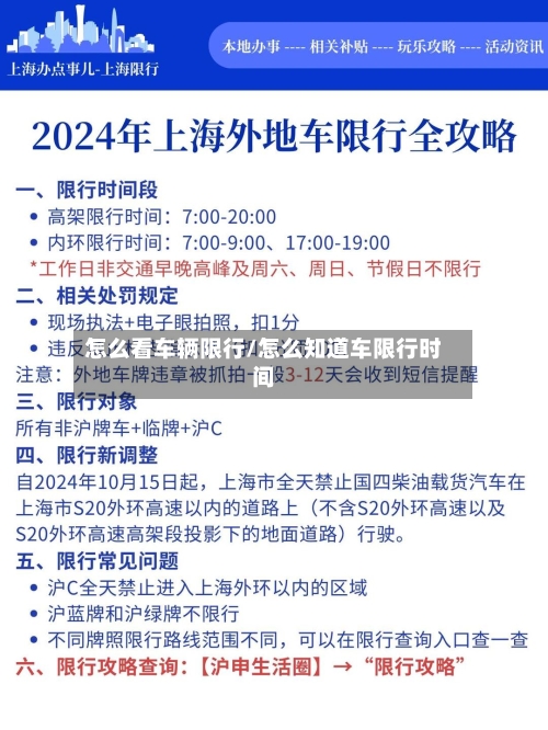 怎么看车辆限行/怎么知道车限行时间