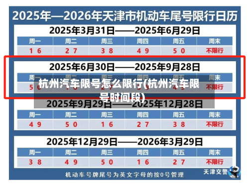 杭州汽车限号怎么限行(杭州汽车限号时间段)