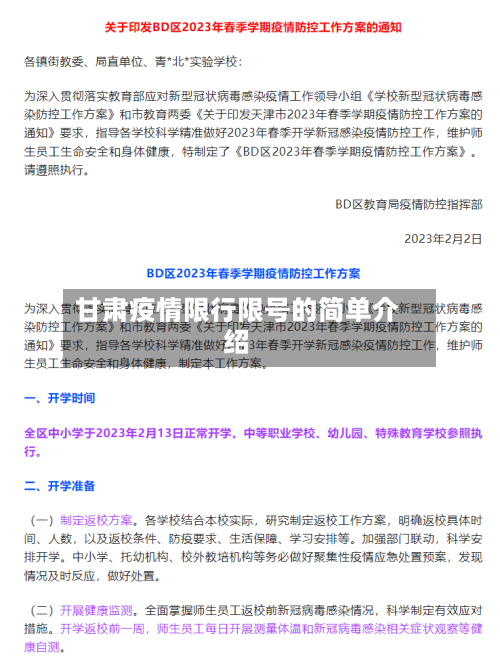 甘肃疫情限行限号的简单介绍